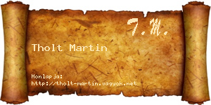 Tholt Martin névjegykártya